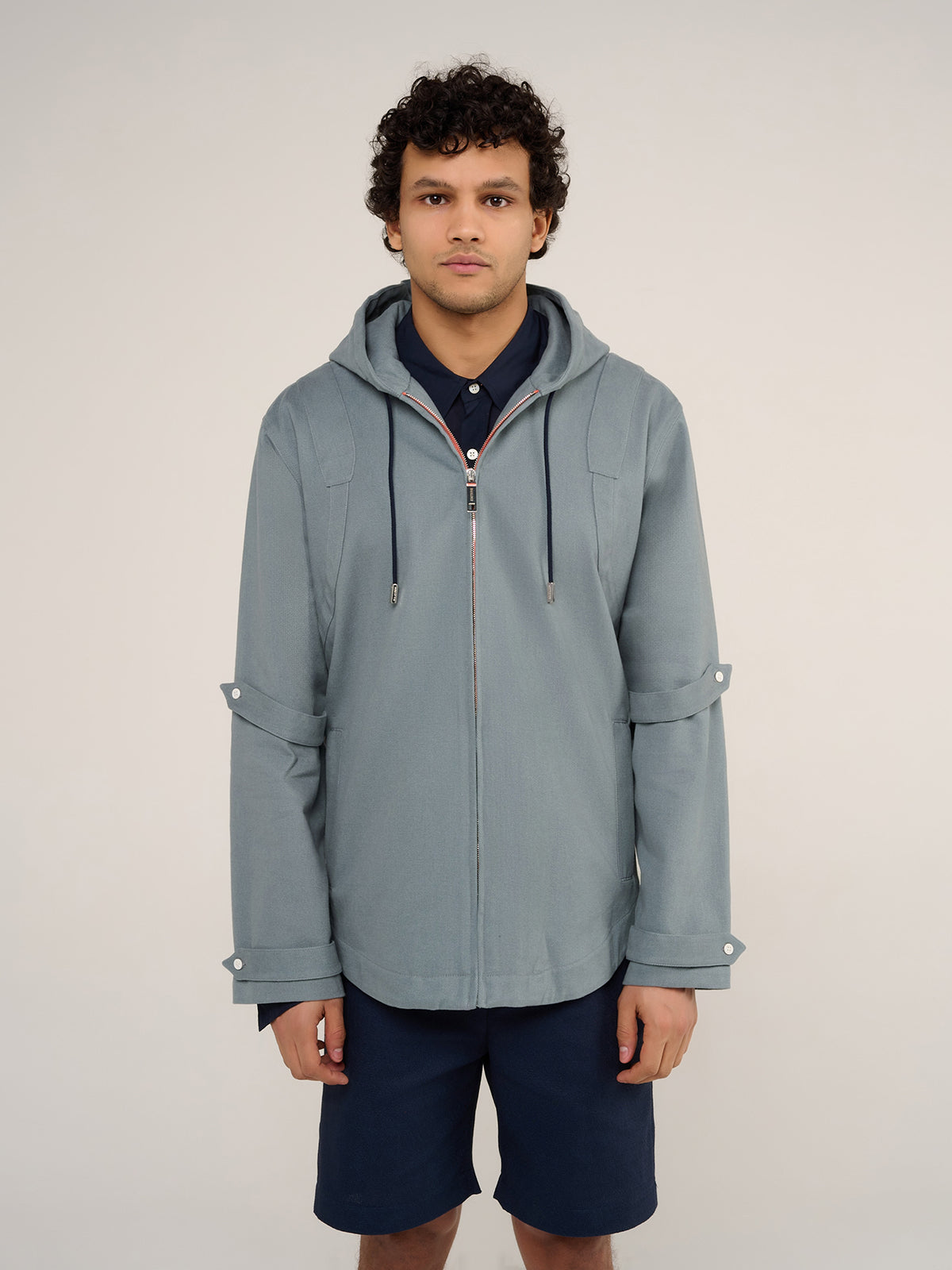 LA TUNIQUE CAPUCHE NIKKI - GRAY BLUE
