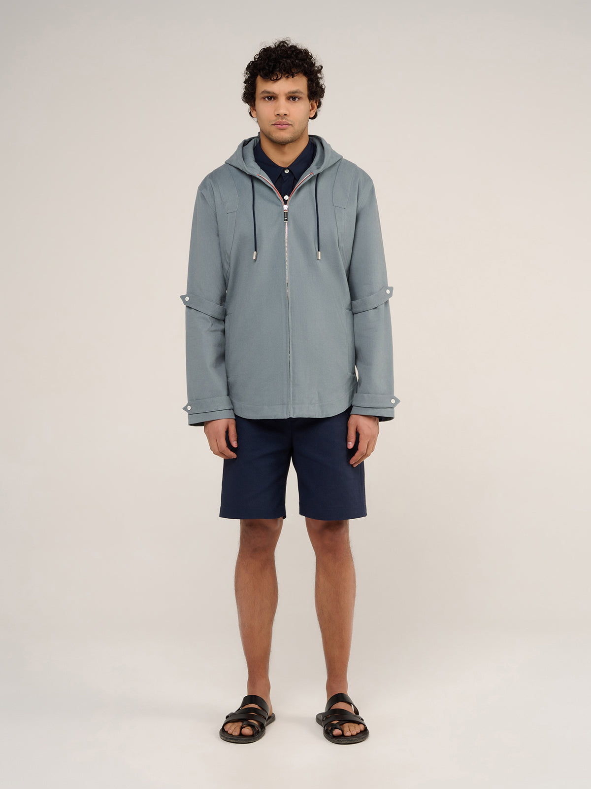 LA TUNIQUE CAPUCHE NIKKI - GRAY BLUE