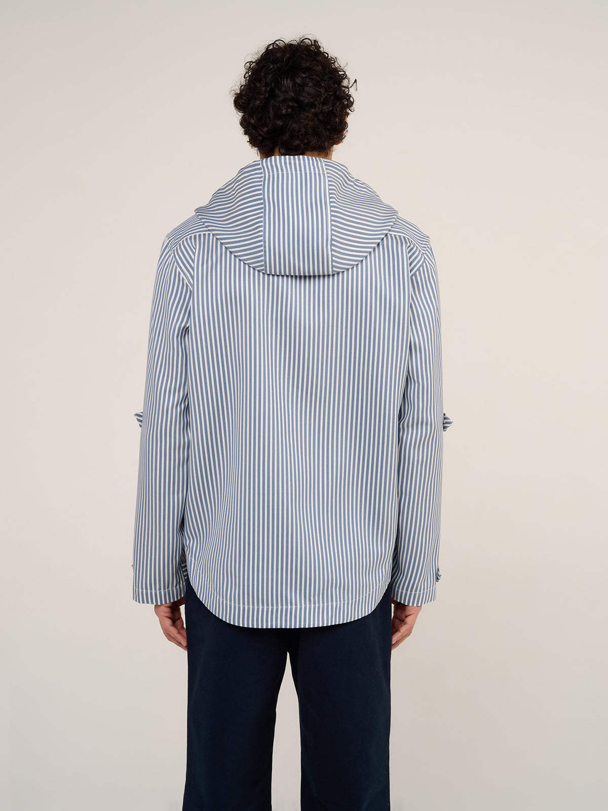 LA TUNIQUE CAPUCHE NIKKI - BLUE AND WHITE