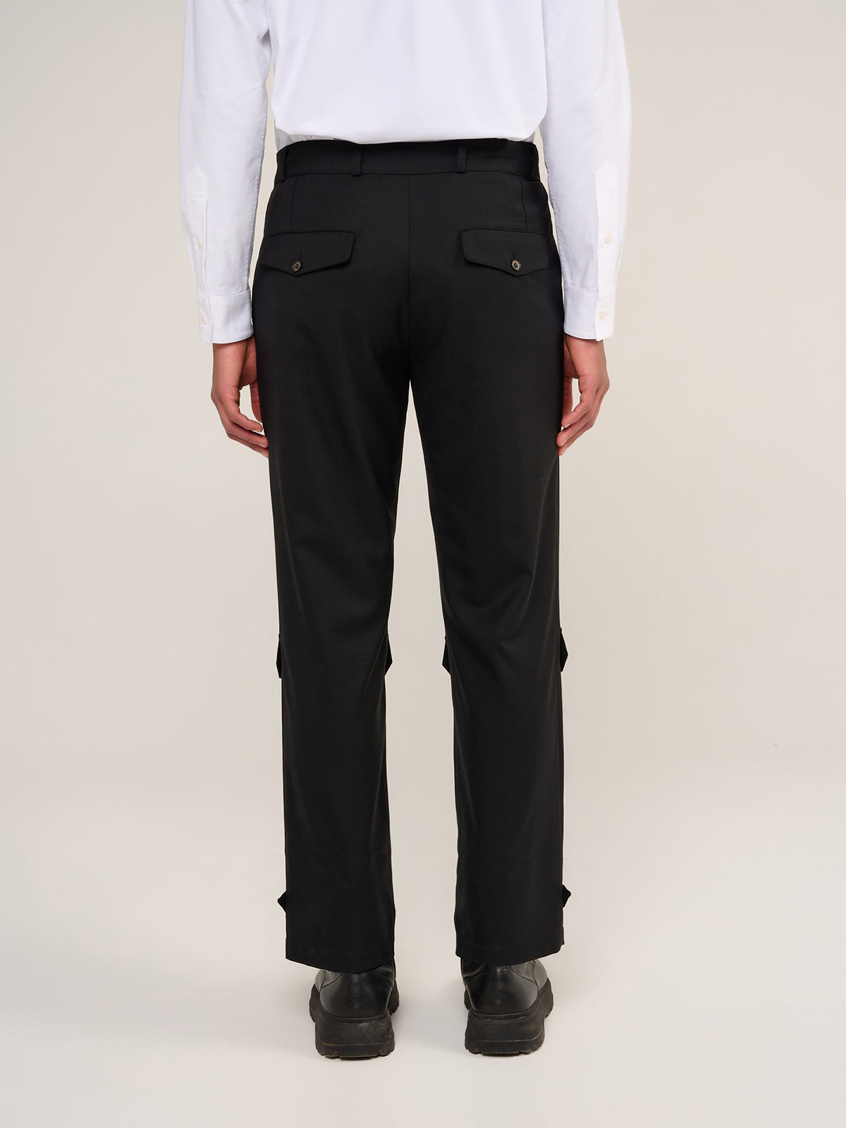 THE PHOENIX SUIT TROUSERS - BLACK WOOL