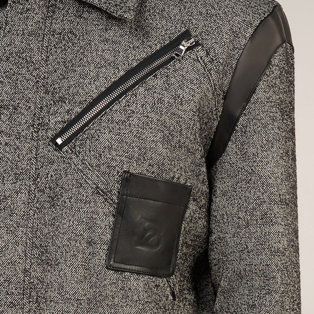 LE BLOUSON MIRAGE - LAINE TWEED N/B