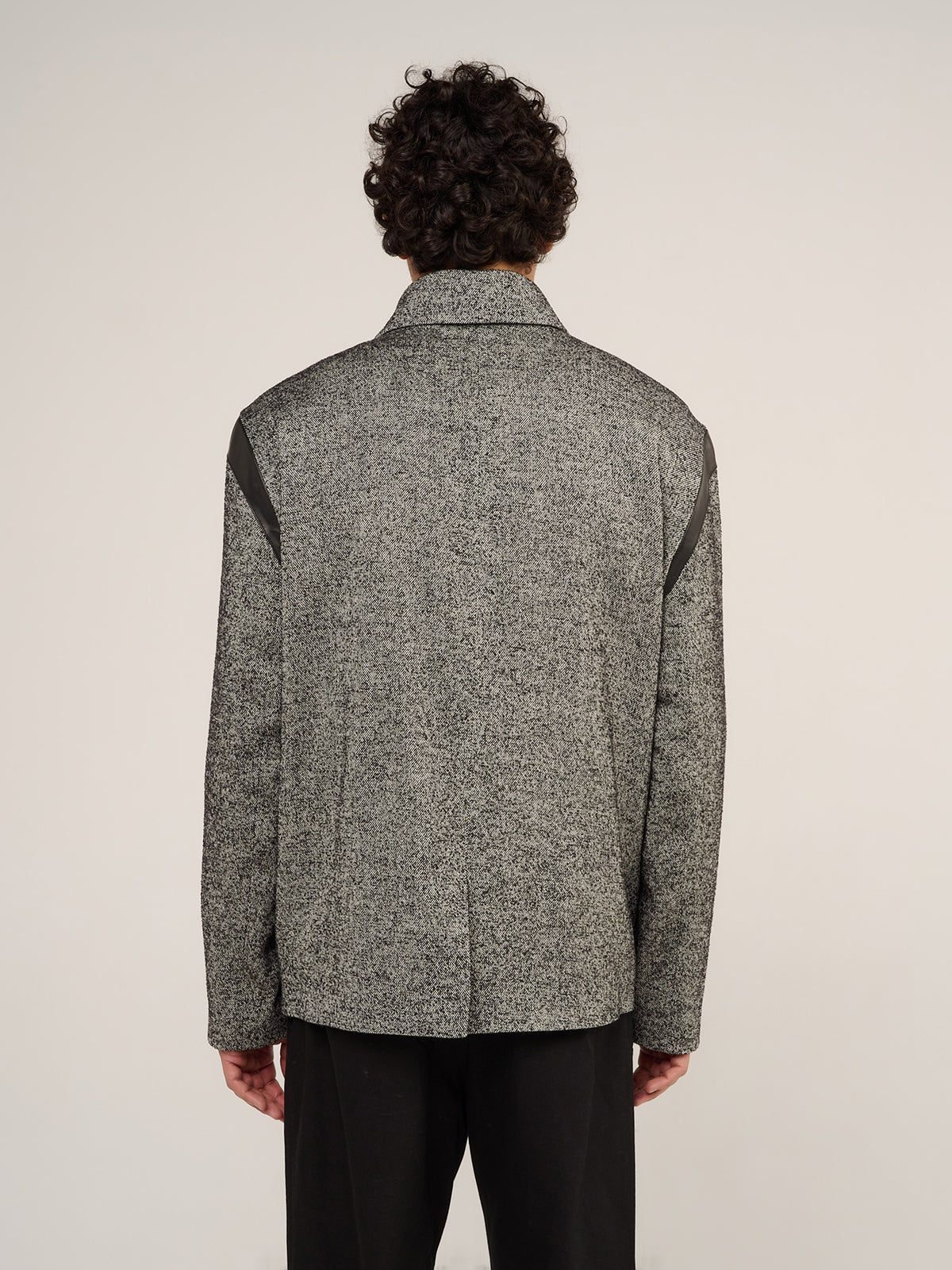 LE BLOUSON MIRAGE - LAINE TWEED N/B