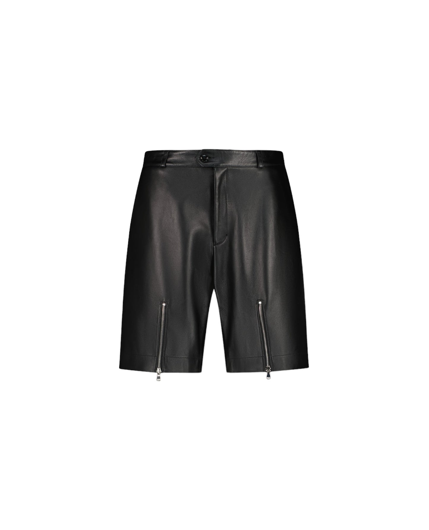 LEATHER SHORTS - BLACK